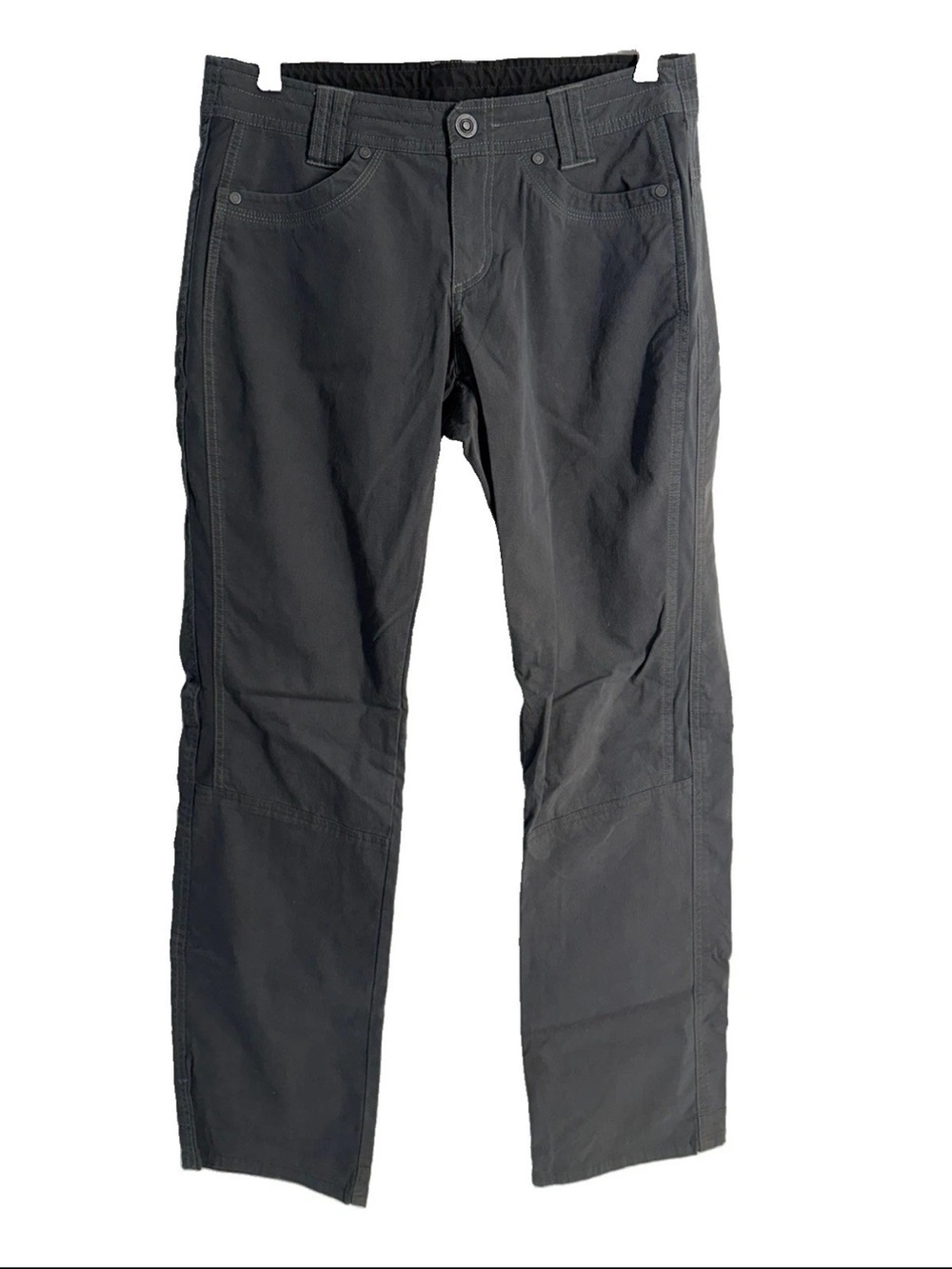 KUHL Splash Roll Up Women’s Charcoal Cargo Hiking Pants Vintage Patina Dye Sz 8